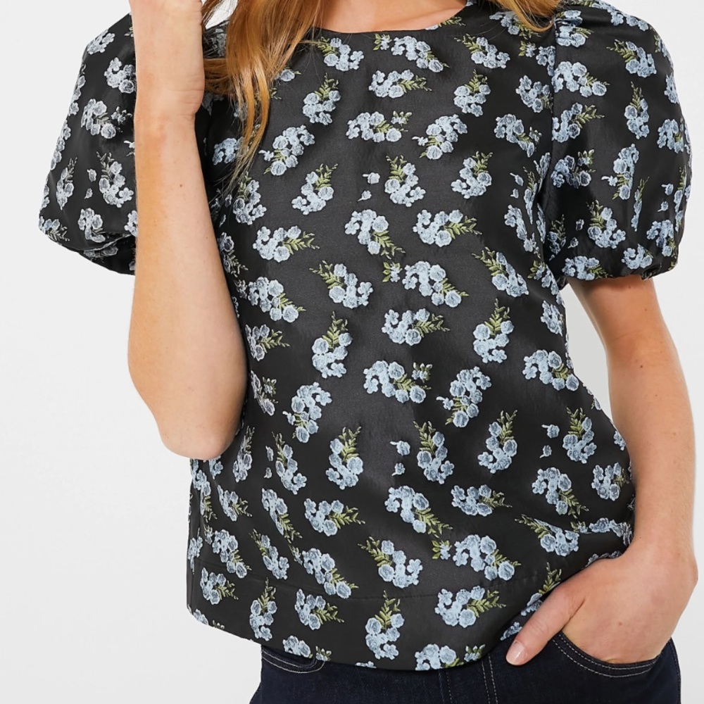 Black Heirloom Jacquard Lyla Blouse